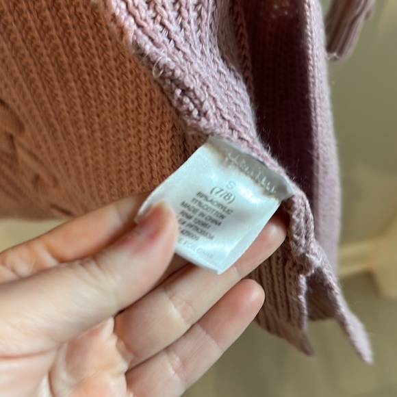 EUC Girls Nordstrom’s Pink Republic Brand Cardigan Cable Knit Sweater Size 7 8 - Picture 8 of 9